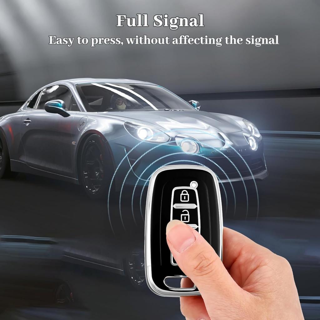for Hyundai Kia Key Fob Cover, Soft TPU Protection Case Compatible with Hyundai Sonata Azera Elantra Genesis Kia Forte Optima Sorento Sportage Smart