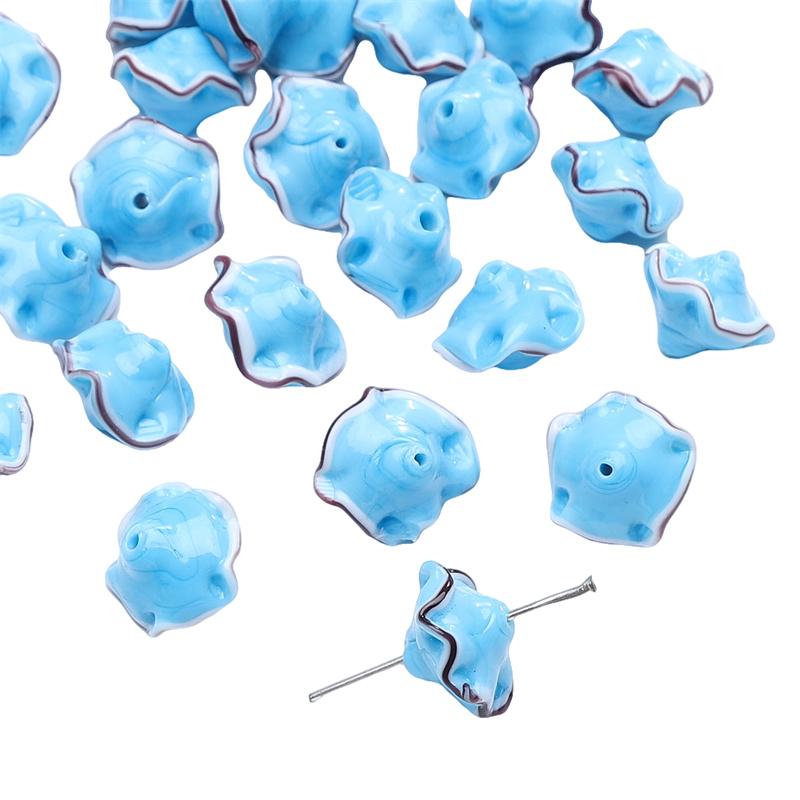 

17x12 мм хрустальные стеклянные бусины японская юбка для девочек подол свободные бусины-разделители для изготовления ювелирных изделий DIY браслет ожерелье синий