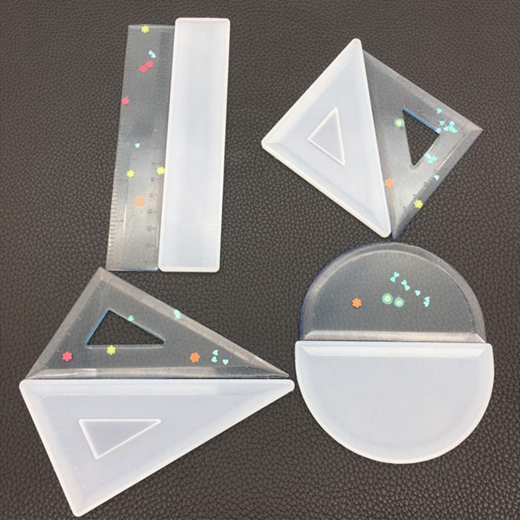 

Полукруг прямоугольник 45/60 треугольник силиконовая форма для ювелирной линейки смола эпоксидная силиконовая форма DIY ручной работы инструмент для поделок 1