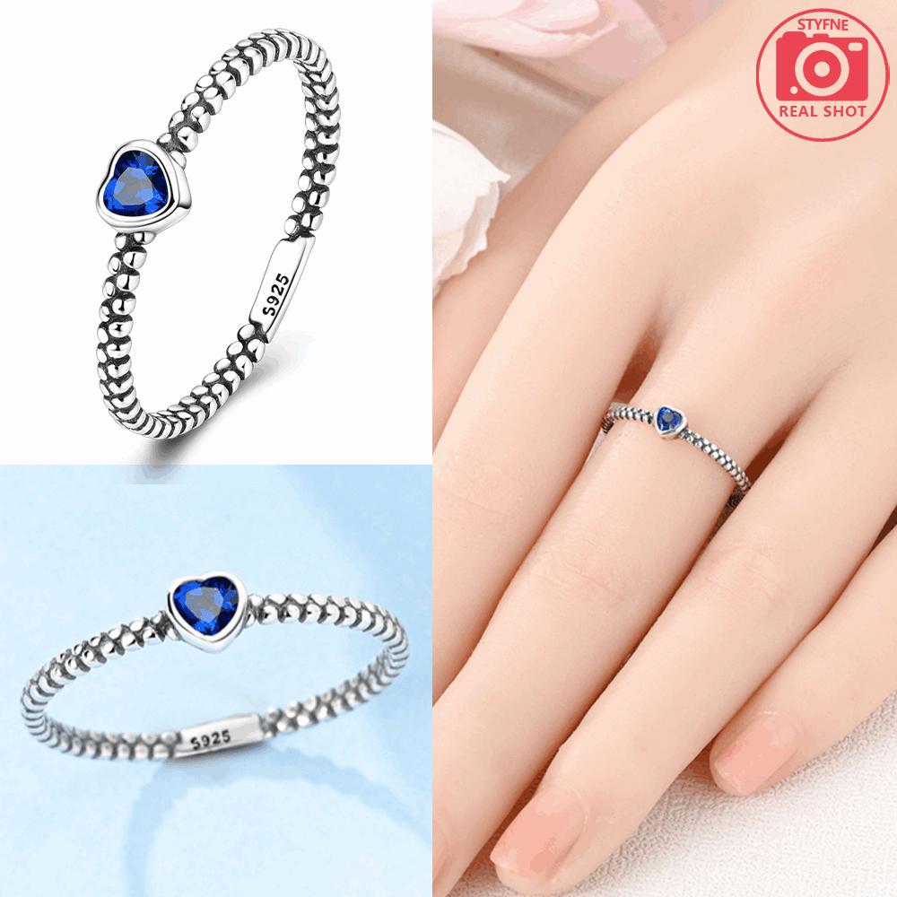 Original  Gold Plated CopperHeart Clover Zircon Beaded Stackable Ring 6-9 Size Women Valentine Daily Jewelry Gift