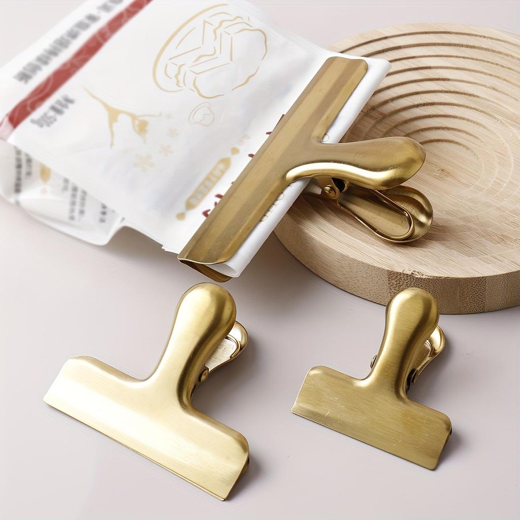 1pc/3pcs Snack Bag Clips, Stainless Steel Food Bag Sealing Clips, Long Tail Document and File Organizer Clips for Snacks