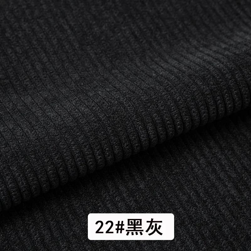 Corduroy Fabric Plain Medium Thick Strip Winter By The Meter for Clothes Bags Pant Shirts Sofa Sewing Soft Cloth Wearable Yellow