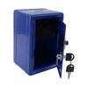 Money Bank Creative Cute Metal Vertical with Lock Keys Cash Coin Box for Home Use Blue