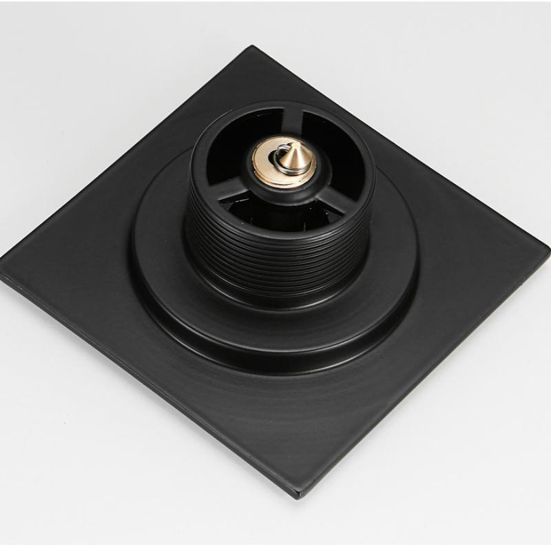 Açılır Ayak Yer Sifonu Pirinç Krom Koku Giderici Banyo Sifonları Aşağı Itin Koku Giderme Kare Mat Duş Odası Kapak Fişi