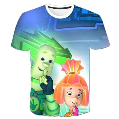 T-shirt estive per bambini per ragazzi e ragazze Top Cartoon The Fixies Witch Wizard Divertente maglietta per ragazze maniche corte in cotone per bambini