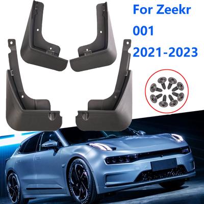 4 vnt. ZEEKR 001 juodo plastiko purslų apsaugai purvasaugiai sparno purvasaugiai purvasaugiai apsaugai priekyje gale 2021 2022 2023 2024 m.