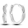 HOT SALE 2025 Sparkling Zircon Star Moon Sun Hoop Earrings 925 Silver Circle Round Earrings for Women Wedding Engagement Jewelry