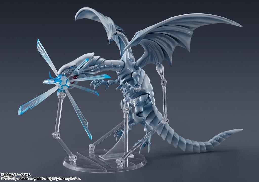 TAMASHII NATIONS MonsterArts Duel Monsters Branco aproximadamente PVC ABS pintado figura de ação S.H. Yu-Gi-Oh! Dragão de Olhos Azuis, 220mm, &