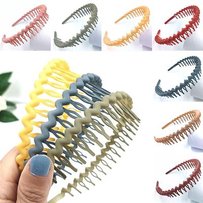 Vogue Rutschfestes Haarband Bezaubernde Matte Bonbonfarbe mit Zähnen Welle Koreanische Haaraccessoires Hohe Qualität Mädchen Haarreif Stirnbänder für Frau Neu
