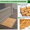 Accessories for Bathroom for Bathroom Sauna Spa Tub Step and Floor-24 X 16 X 0.4 in-Foldable Wooden Bath Mat-Bamboo Bath Mat Bathmat