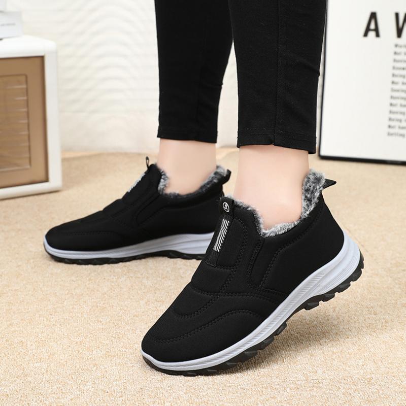 Cotton Shoes, Winter Oversized Cotton Boots, One Foot Stepping Boots with Added Velvet and Thick Walking Boots, Outdoor Snow Boots