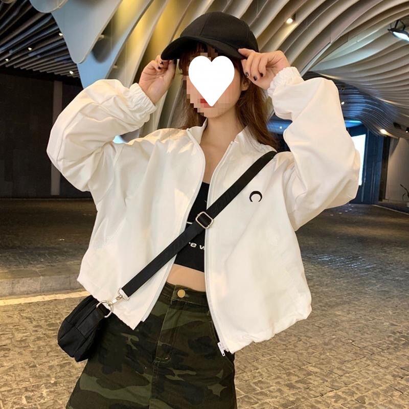 Women's 2025 Harajuku BF Style Loose Korean Windbreaker Jacket - Versatile Long Sleeve Trendy Top