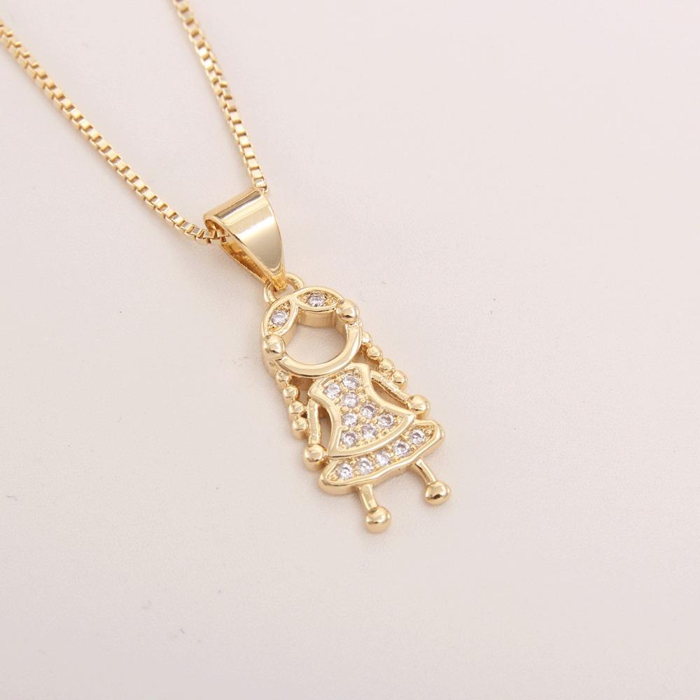 Golden Plated Gold Plated Chain Lovely Charm Hollow Pendant Women Jewelry