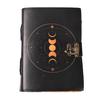 Leather Journal-Handmade Deckle Edge Paper, Leather Sun & Moon Journal, Handmade Journals, Handcrafted Book, Everyday Diary