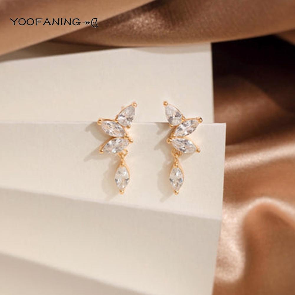 925 Silver Ear Needle High Luxury Earrings Colored Zircon Leaf Tassel Design Exquisiteearrings for women Jewelry Party
