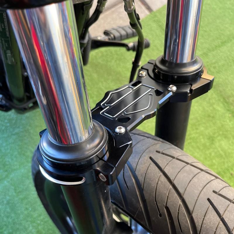 Front Fork Triple Tree Clamp With Balance Rod Harley XL883 XL1200 2004-2020 Custom Motorcycle Upgrade