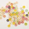 100 stuks Ronde Houten 4 Gaten Knopen Naaien Stippen Gestreepte Knutsel Naaiaccessoires