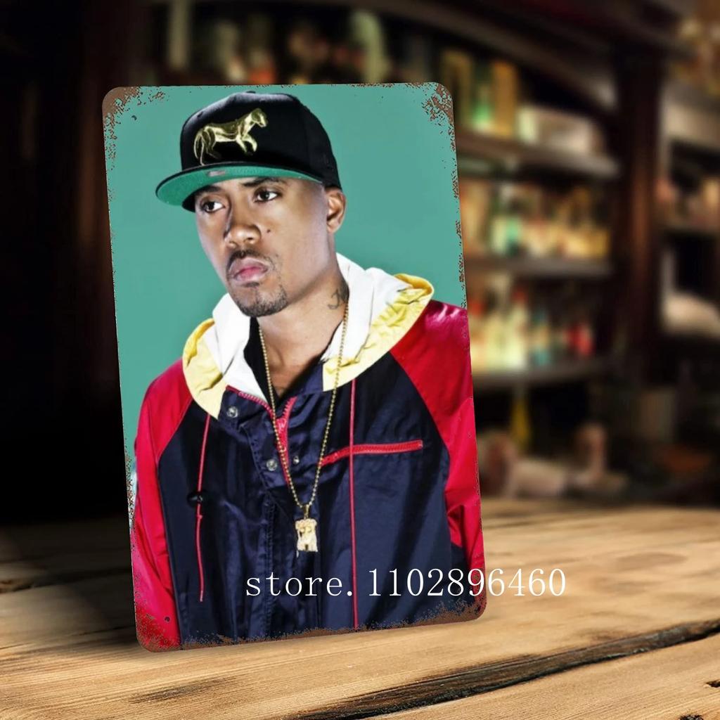 nas rapper Metal Plaques & Signs wall decor Vintage Tin Signs Captain Metal Poster Decor for Bar Pub Club Wall Decoration