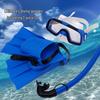 Trockenschnorchel-Set für Kinder: Tauchmaske, Schnorchel, Flossen und Schwimmbrille.