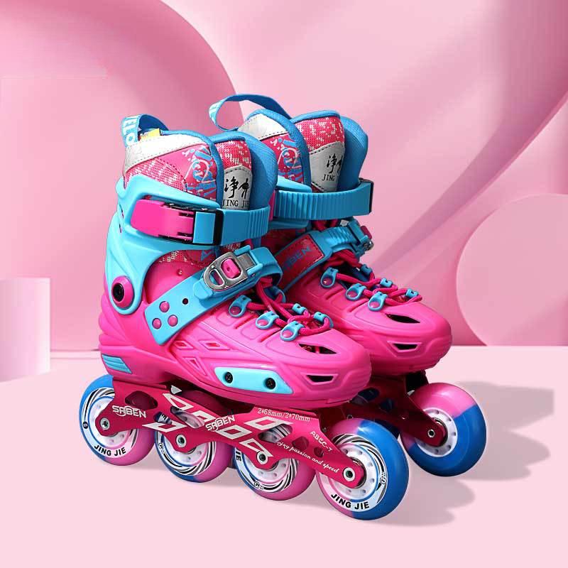 Roller Skates Children's Women's Professional Skating Roller Skates Beginners Adjustable Single Row Adult Skates