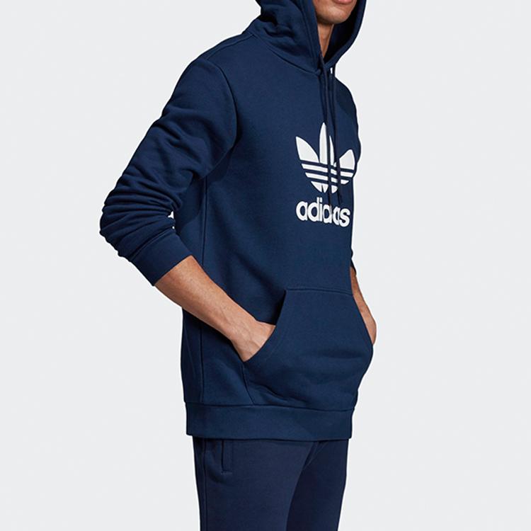 Adidas Originals Trefoil Sweatshirts Men's Lake Blue Hooded Moderate Other EJ9682