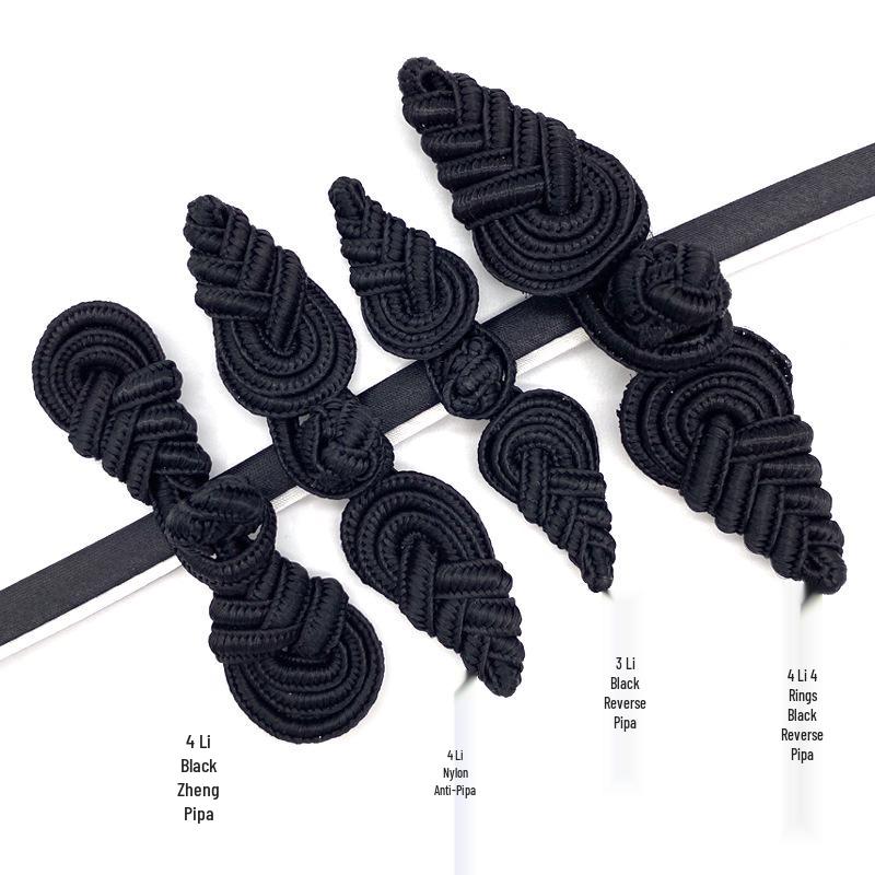 Reversible Handmade Pipa Buttons Tang Suit Cheongsam Coat Shoes Dyeable Polyester Clothing Buttons by Bai Xi Accessories