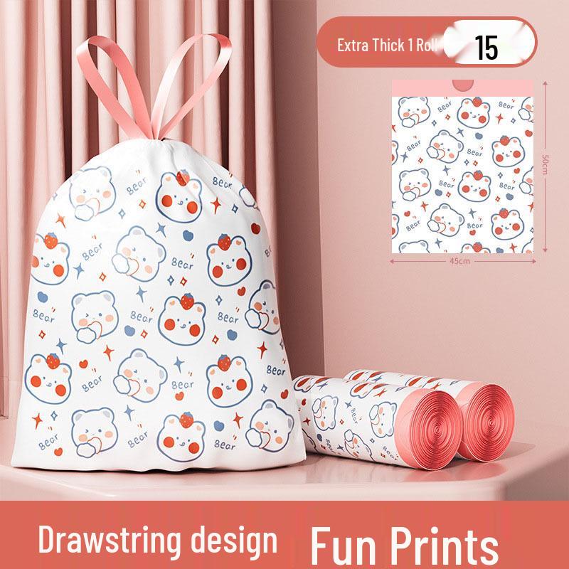 

Tear-Free Drawstring Garbage Bags: Large, Thickened, Free Shipping for Home, Kitchen, or Office