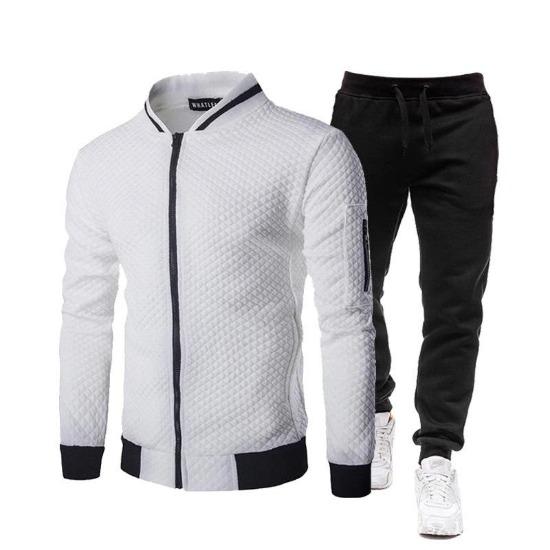 2024 Outono Inverno Agasalho Masculino Cor Sólida Com Capuz Moletom 2 Peças Conjuntos Masculinos Terno Masculino Fleece Esporte Moletom Com Capuz Calças De Moletom Conjuntos De Duas Peças