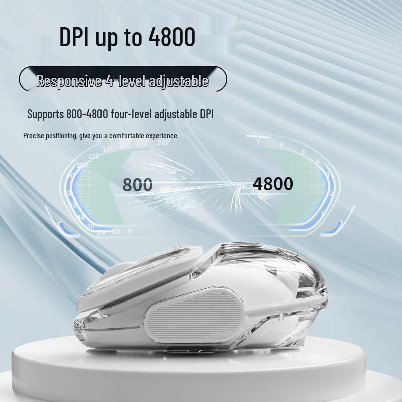 Qianxingzhe Q9 Transparent Dual-Mode RGB Wireless Gaming Mouse