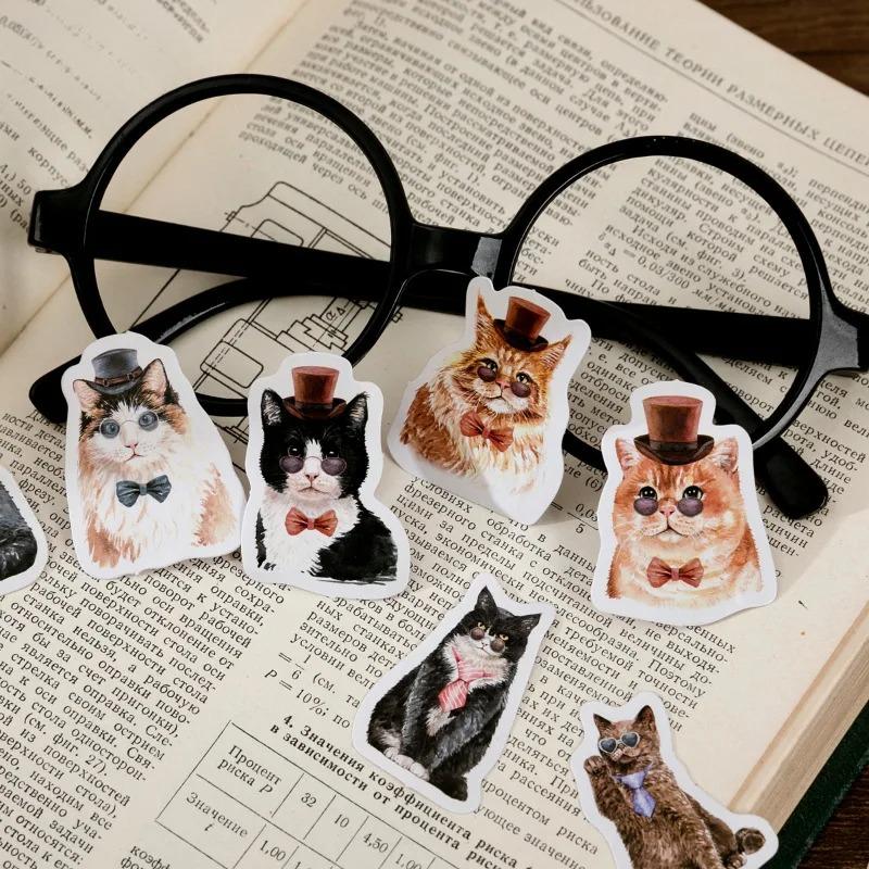 45Pcs/box Cat Collection Cute Boxed Kawaii Decoration Stickers Planner Scrapbooking Stationery Japanese Diary Stickers