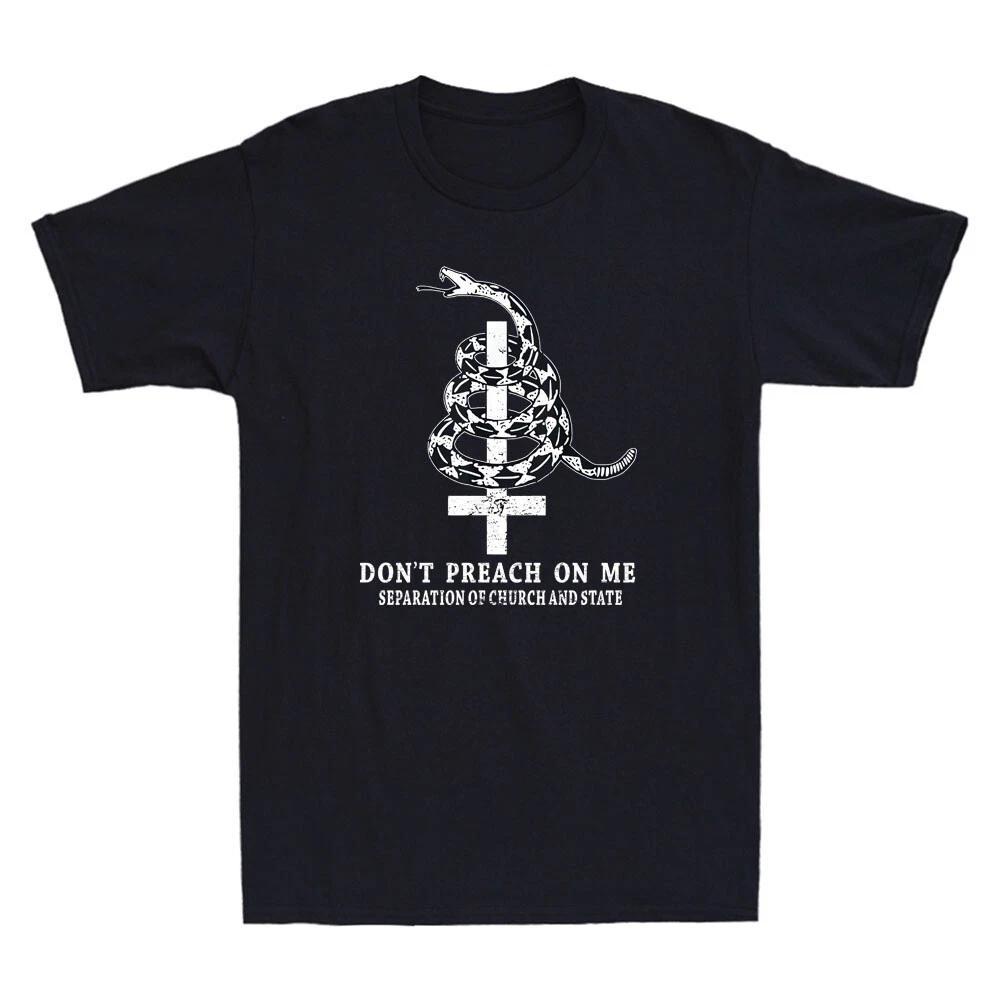 Don t Preach On Me Separation Of Church And State Funny Quote Retro Mens T-Shirt M