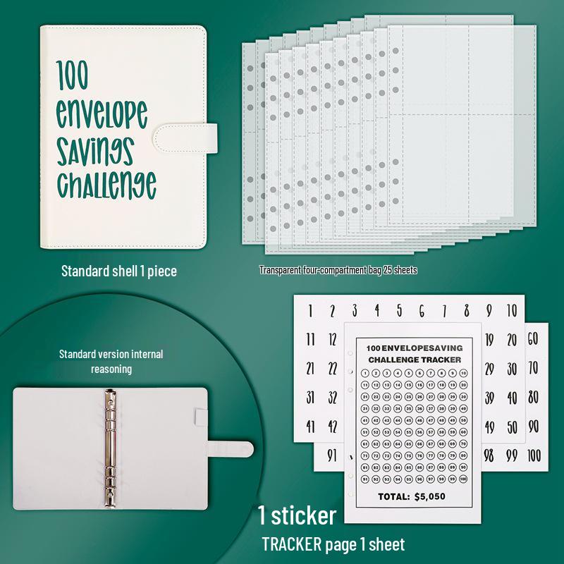 100-Day Cross-Border Savings Challenge Notebook for Couples