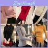 Elegant Women's Long Sleeve Knitted Sweater Turtleneck Jumper Slim Fit Pullover