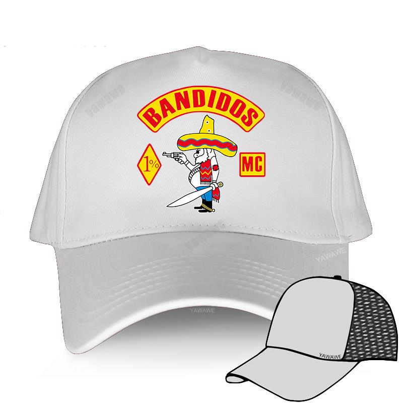 Nejnovější designové kšiltovky yawawe klobouk pro muže Bandidos Mc Adult populární sportovní čepice Dámská bavlna Neformální nastavitelná čepice