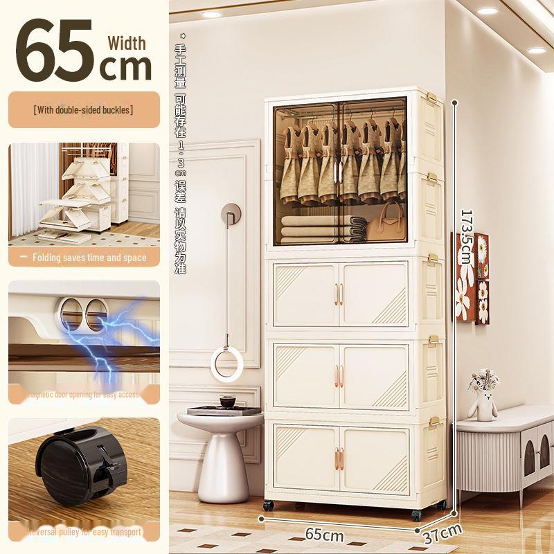 Foldable Storage Cabinet for Home: Snack, Toy, and Clothes Organizer