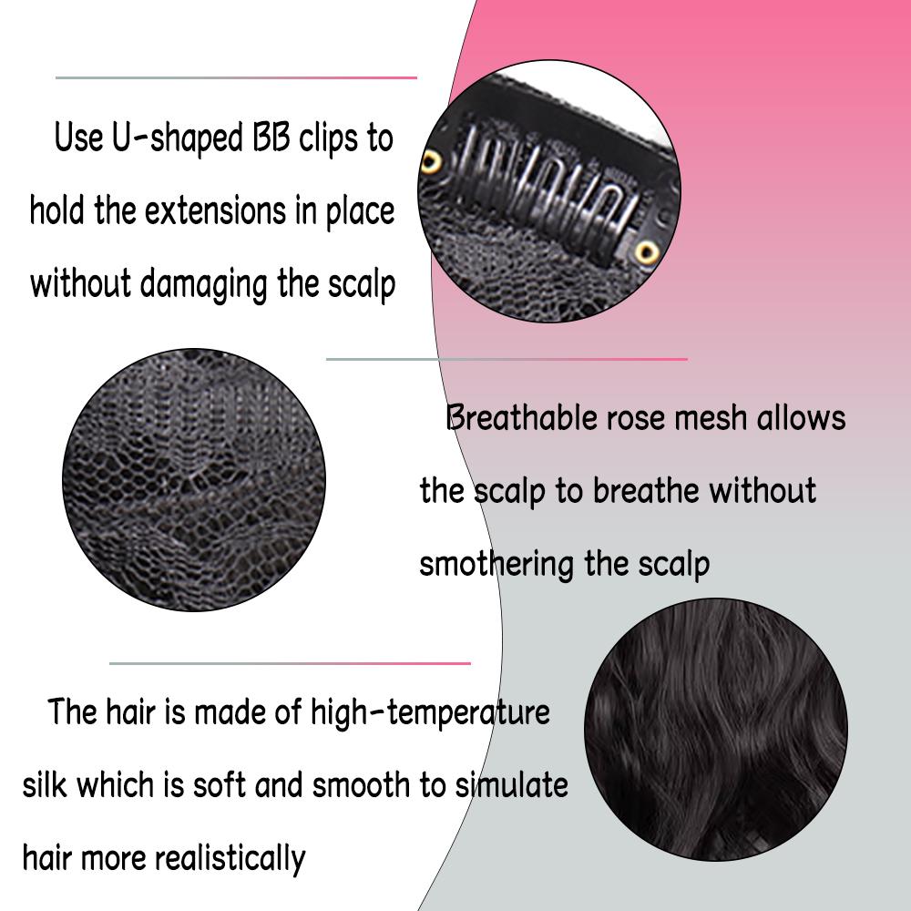 Bybrana Dlouhé vlasy z jednoho kusu dlouhé kudrnaté vlasy Prodlužování vlasů ve tvaru V neviditelné nadýchané mírně kudrnaté simulující vlasy