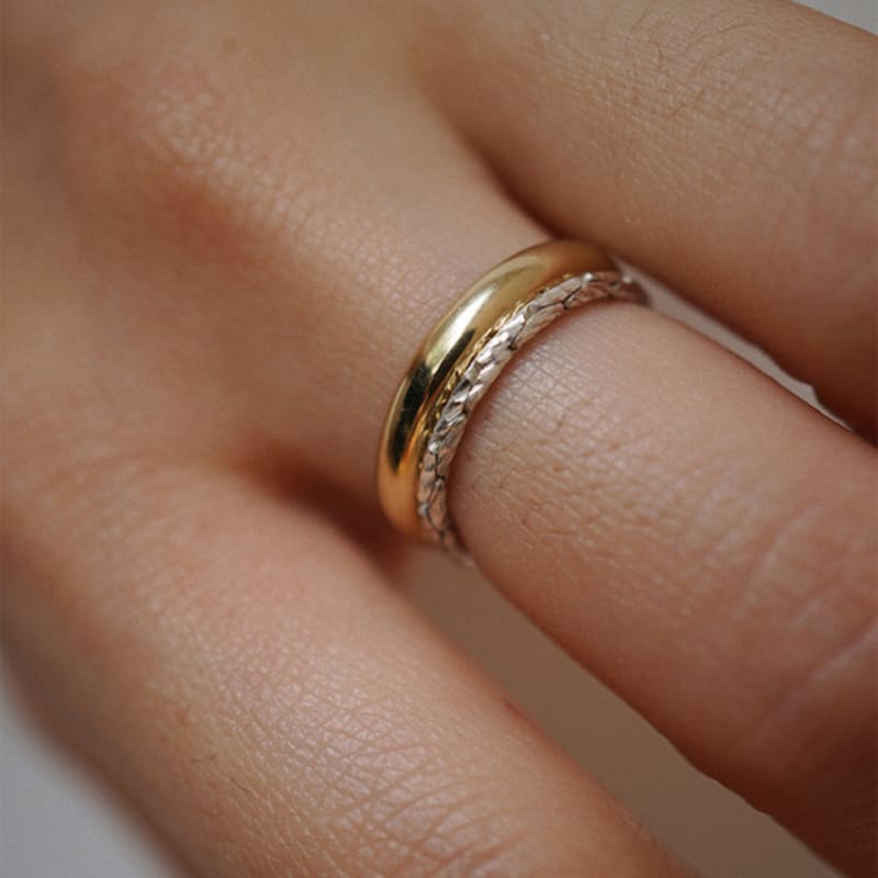 OURPIERRE STRING ROPE CHAIN RING SILVER