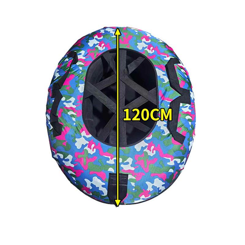 PP Inflatable Double Snow Tube - Wear-Resistant Rainbow Slide for Outdoor Parent-Child Fun