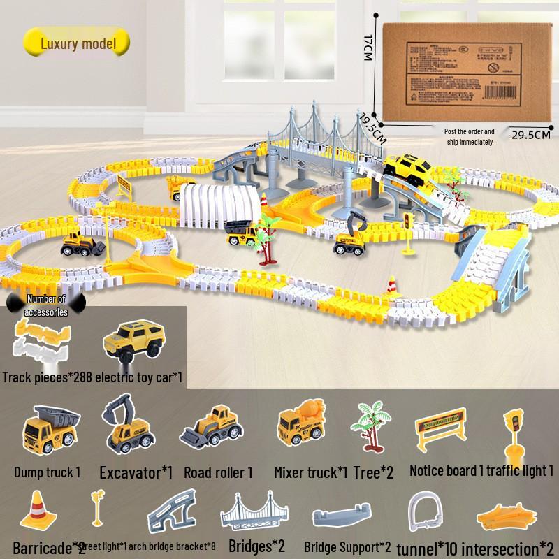 DIY Changeable Track Car: Children's Educational Electric Engineering Toy