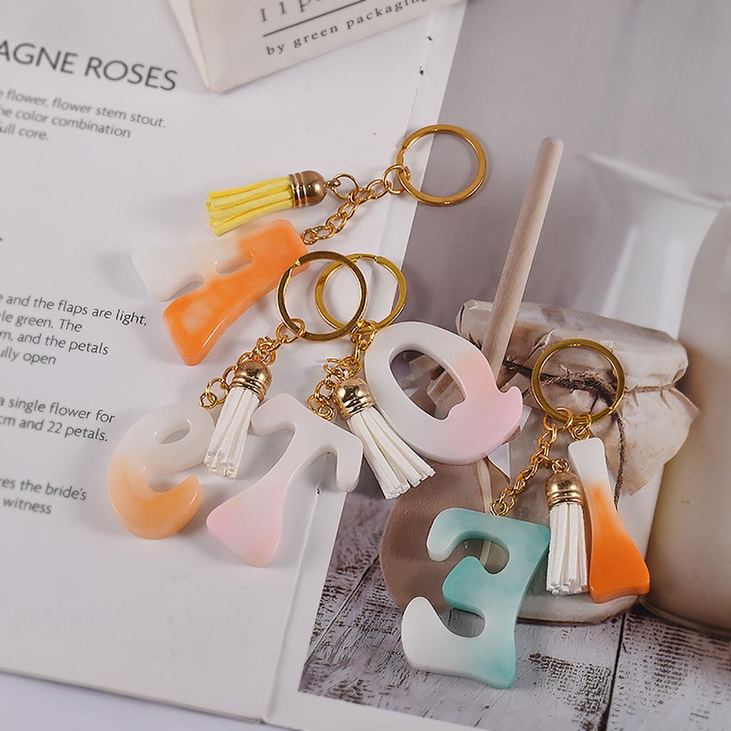 Alphabet Number Keychain Casting Mold Jewelry Craft Tools for Making Ornaments