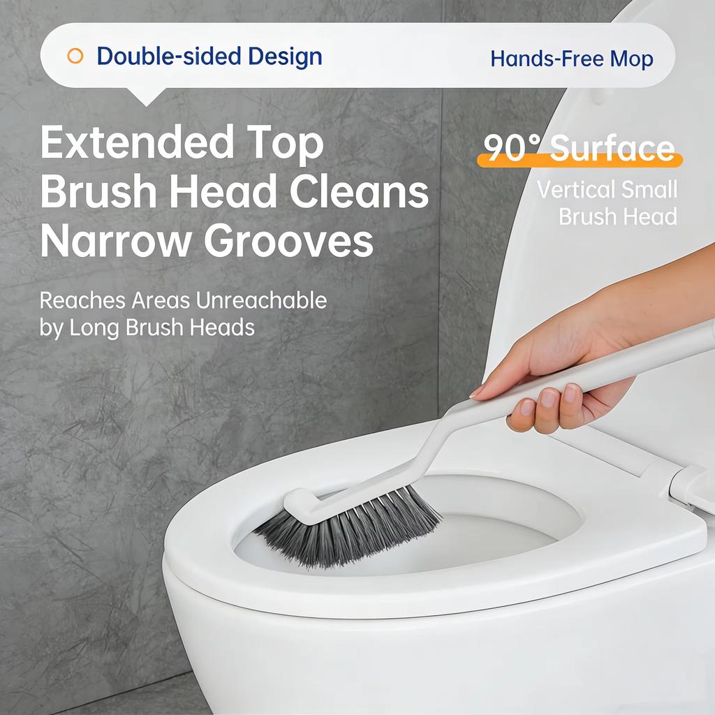 Multifunctional Cleaning Brush Dead Corner Hard Bristle Brush for Bathroom Tile Floor Toilet