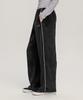 1993STUDIO W Velour Piping Elastic Waist Pants_Black
