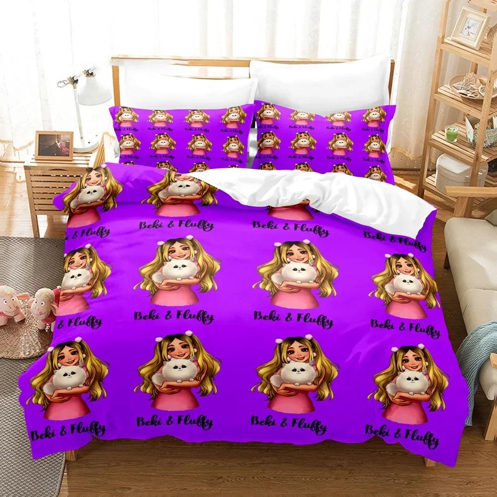 Rebekah Wing Beki & Fluffy Comfortable Duvet Quilt Cover Pillowcase Bedding Set Children Bedroom Decoration Home Textile