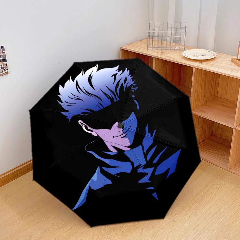 1 Stück Automatischer Faltregenschirm - Anime-Figuren Muster, Tragbares & Faltbares Design mit 8 Speichen, Weihnachts-Geburtstagsgeschenke