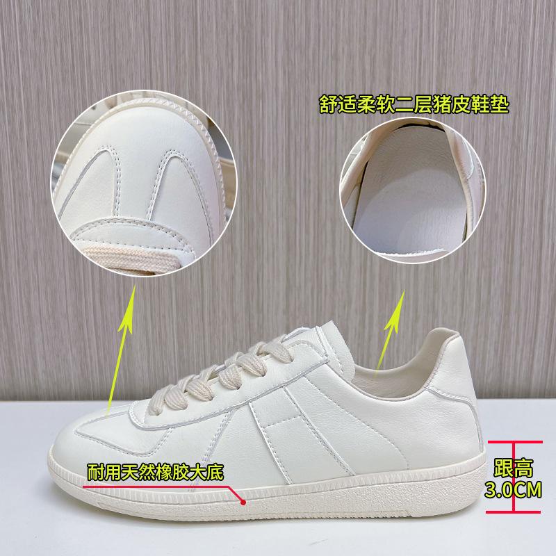 Leder weiße Schuhe Damen Frühling Sport moralische Trainingsschuhe Damen Forrest Gump Schuhe Damenschuhe