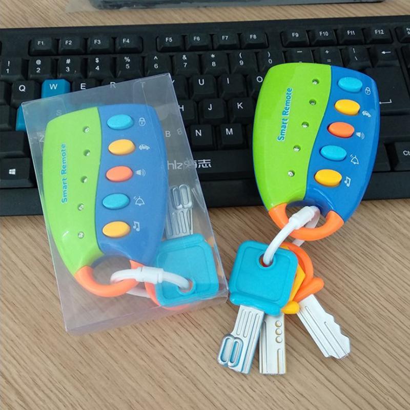 Baby Remote Control Musical Car Key Toy Chanin Light Play Education Keychain