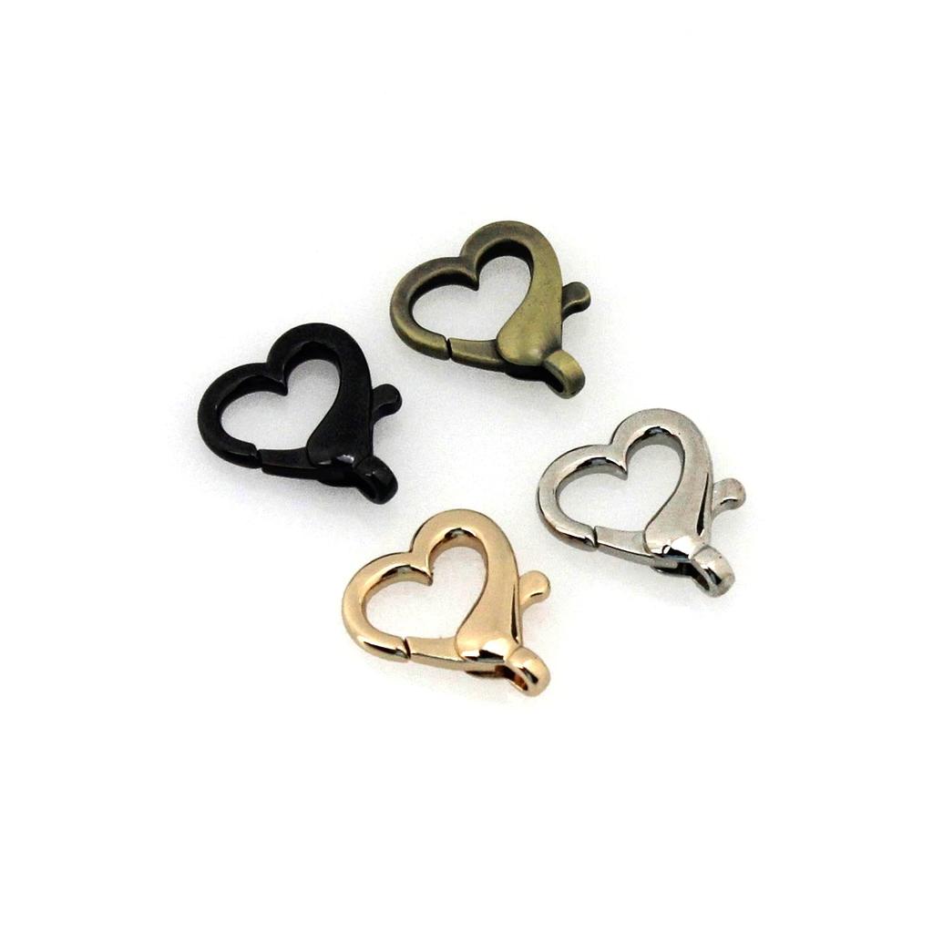 10Pcs Alloy Lobster Clasps Buckle Heart Shape Gold Color Hooks Connectors for DIY Jewelry Making Findings Accessories