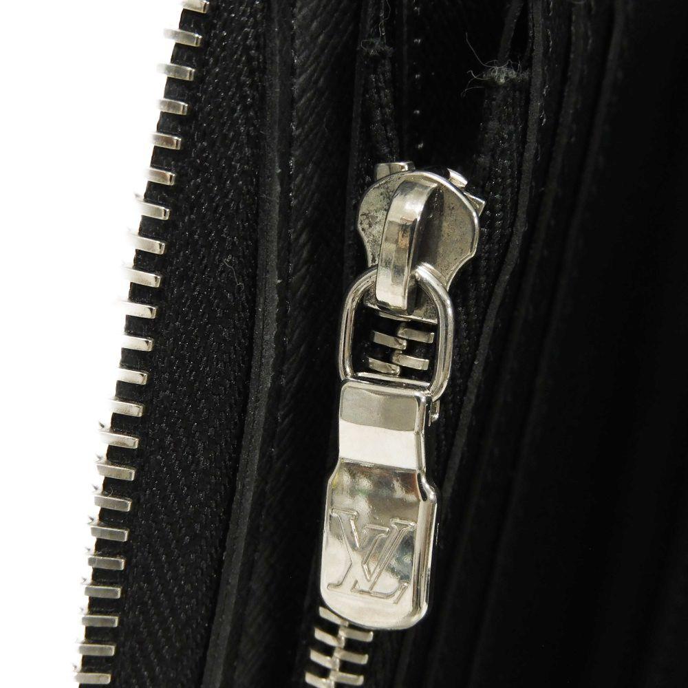 Used 12564 Zippy Wallet Vertical N63095 7940 New Zip Around RFID Current Model Damier Graphite Noir Men's from Japan
