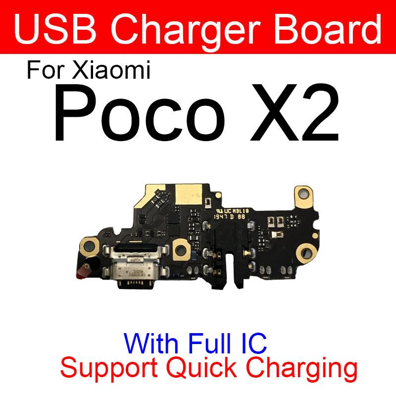 USB Chargng Dock Port Connector Board Flex Cable With Microphone For Xiaomi Mi Poco F1 F2 Pro Poco X3 X2 C3 Mi Play Repair Parts
