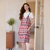 Elegant Summer Faux Two-Piece French Dress